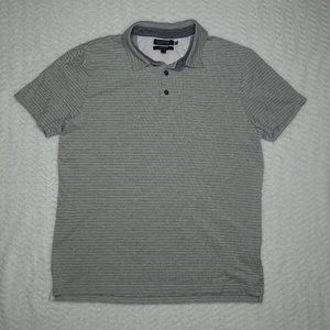 Banana Republic Performance Pique Polo Shirt Adult L Gray Standard Fit Men's